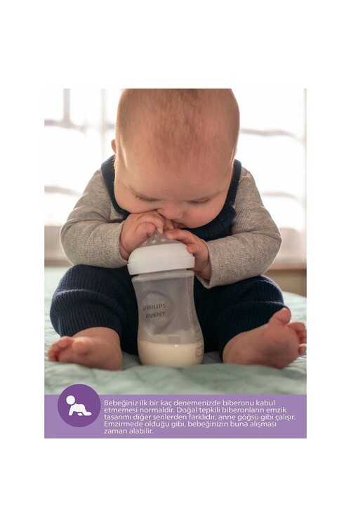 Philips Avent Natural Response PP 2'li Biberon Seti, 1+ Ay 260ml SYC903/02