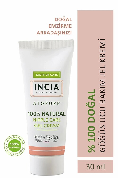 Incia %100 Doğal Göğüs Ucu Bakım Kremi Yumuşatma Ve Koruma Lanolin İçermez 30 ml