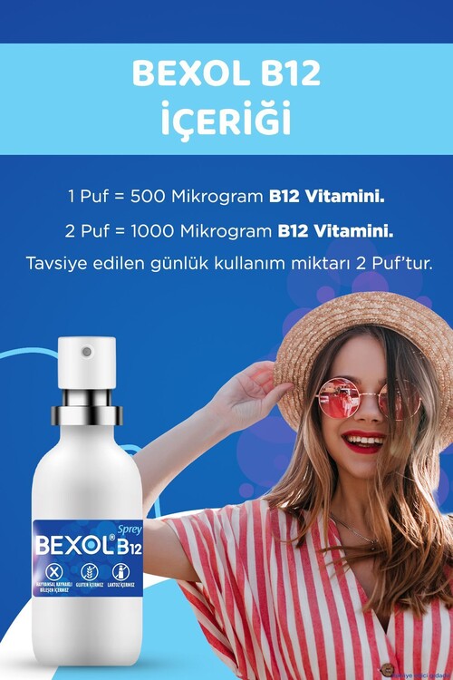 Bexol B12 Dilaltı Sprey, 15 ml B12 Vitamini Içeren