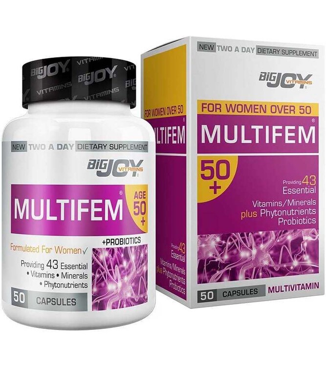 Bigjoy Vitamins Multifem 50+ Multivitamin 50 Kapsü