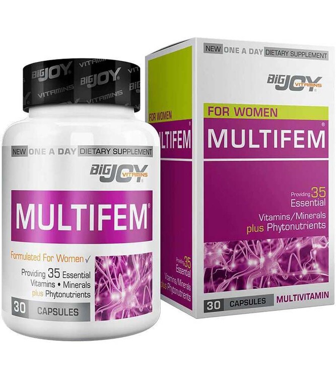 Bigjoy Vitamins Multifem Multivitamin 30 Kapsül