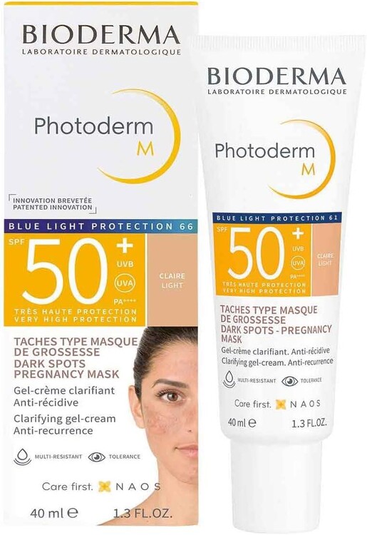Bioderma Photoderm M Light SPF50+ Koyu Leke ve Mavi Işığa Karşı Yüksek Korumalı Glabridin İçeren Renkli Yüz Güneş Kremi 40 Ml