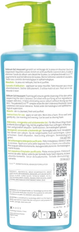 Bioderma Sebium Foaming Cilt Temizleme Jeli 500 ml