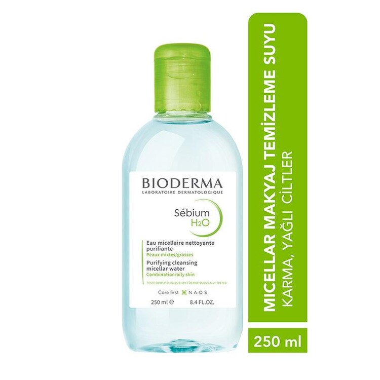 Bioderma - Bioderma Sebium H2O Yüz ve Makyaj Temizleme Suyu 250 ml