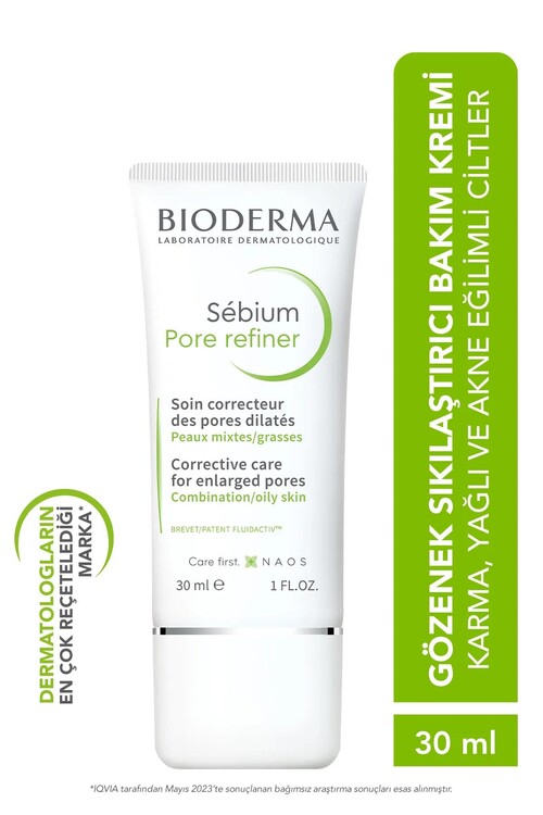 Bioderma - Bioderma Sebium Pore Refiner Gözenek ve Siyah Nokta Karşıtı Bakım Kremi Karma ve Yağlı Ciltler 30 ml