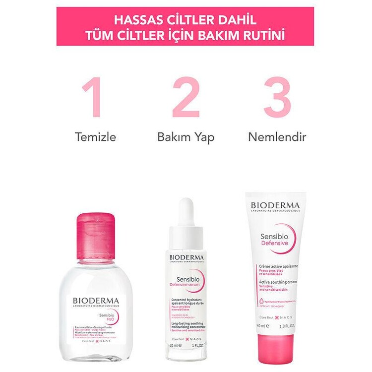 Bioderma Sensibio H2O Hassas ve Normal Ciltler için Micellar Makyaj Temizleme Suyu, 100 Ml