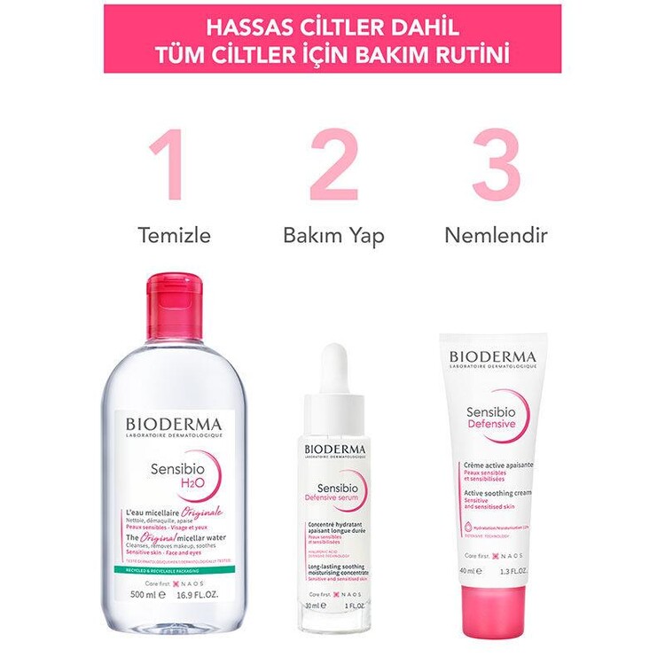 Bioderma Sensibio H2O 500 ml - Hassas Ciltler için