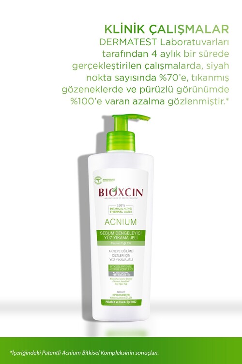 Bioxcin Acnium Sebum Yüz Yıkama Jeli 500ml