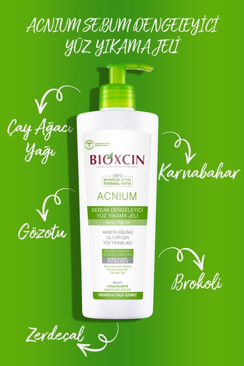 Bioxcin Acnium Sebum Yüz Yıkama Jeli 500ml