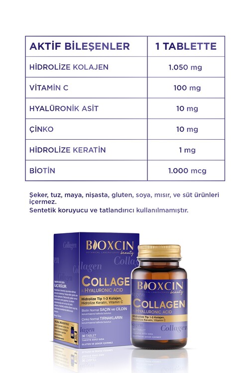 Bioxcin Beauty Collagen 30 Tablet - Tip1 Tip 3 Hid
