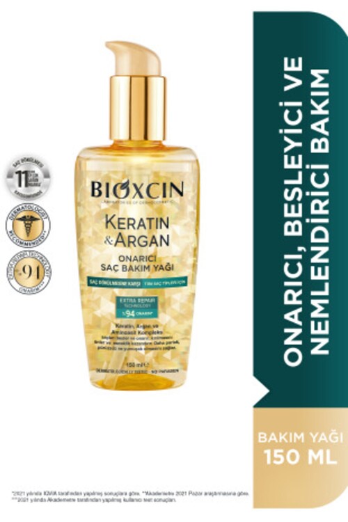 Bioxcin - Bioxcin Keratin & Argan Onarıcı Saç Bakım Yağı 150