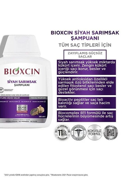 Bioxcin Quantum Saç Dökülmesine Karşı Siyah Sarıms