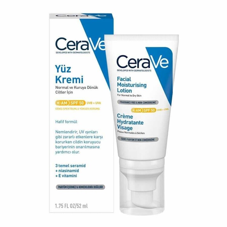 CeraVe - CeraVe SPF 50 Güneş Korumalı Yüz Kremi 52 ml