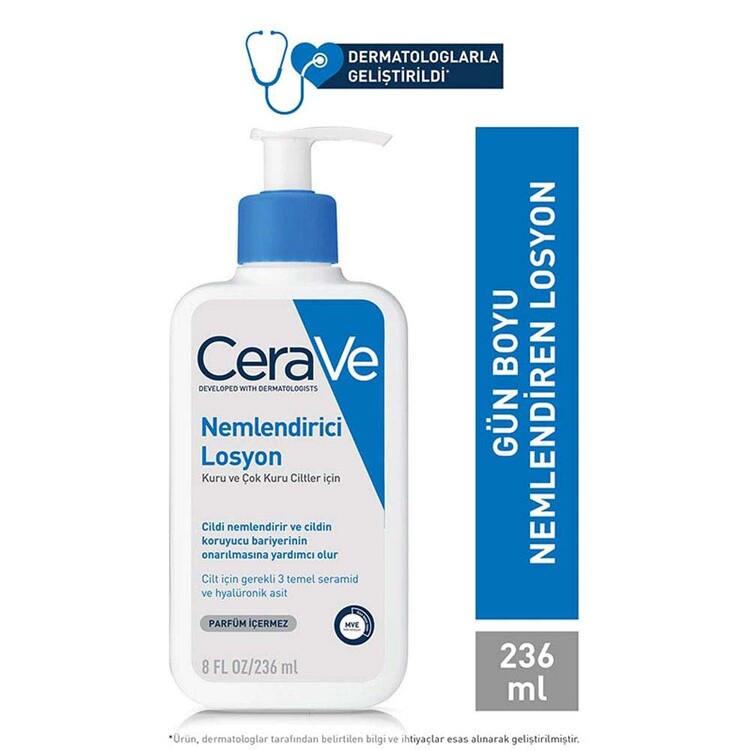CeraVe Nemlendirici Yüz ve Vücut Losyonu-Seramid Ve Hyalüronik Asit İçerikli 236 ml