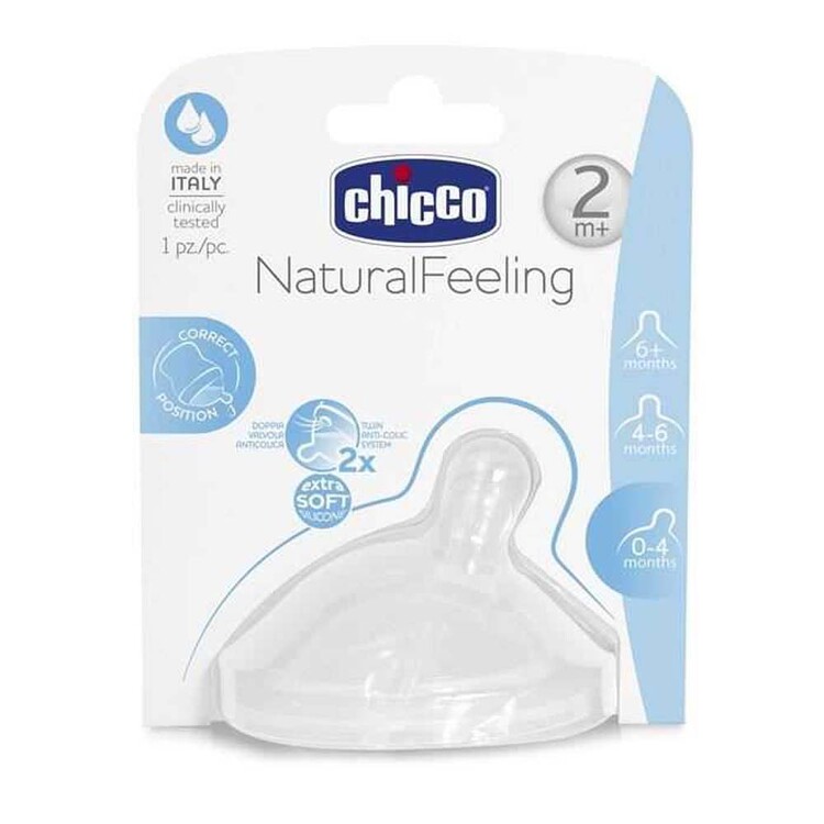 Chicco - Chicco Biberon Emziği Tekli Natural Feeling 2 mm+