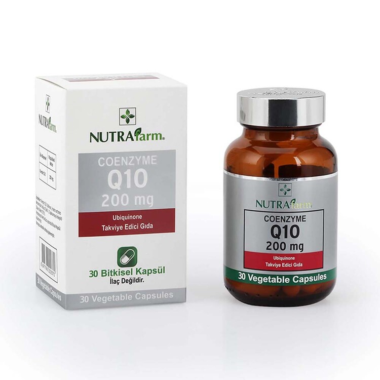 Nutrafarm - Dermoskin Nutrafarm Coenzyme Q10 200mg 30 Bitkisel