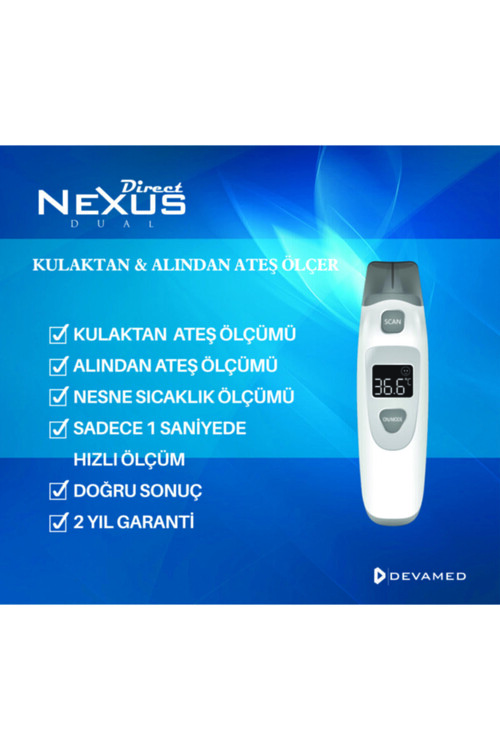 Direct Nexus Dual Kulaktan & Alından Ateş Ölçer Ku