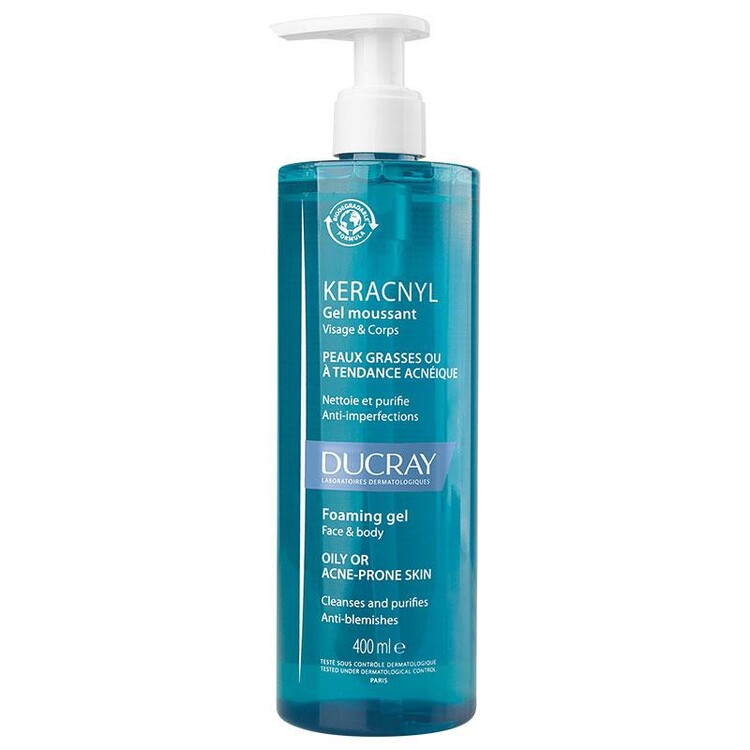 Ducray - Ducray Keracnyl Yağlı Ciltler İçin Temizleme Jeli 400 ml