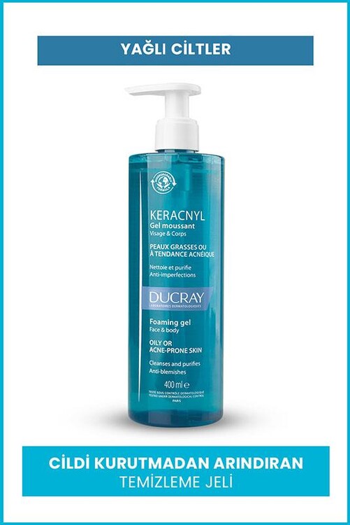 Ducray Keracnyl Yağlı Ciltler İçin Temizleme Jeli 400 ml