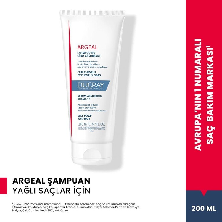 Ducray Argeal Yağlı Saçlar İçin Şampuan 200 ml