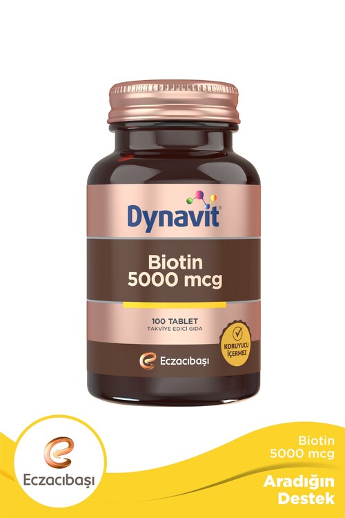 Dynavit - Dynavit Biotin 5000 Mcg 100 Tablet