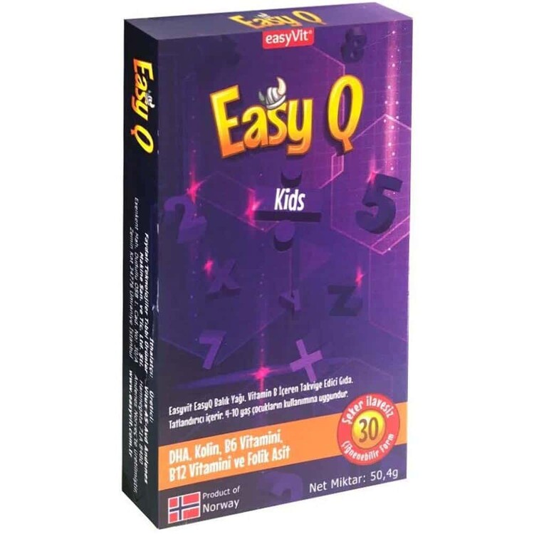 Easyvit - Easy Q Kids 30 Çiğneme Tableti