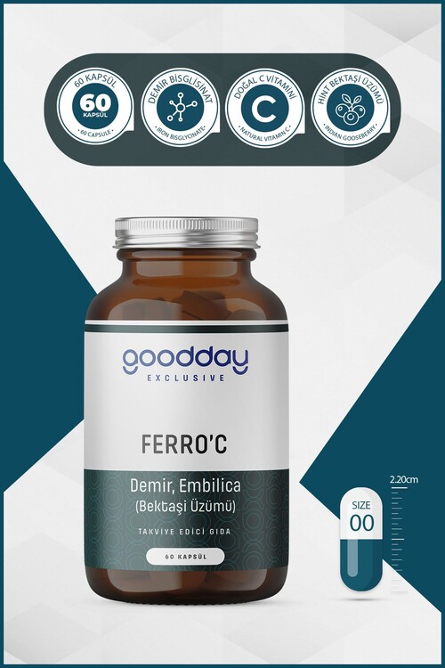 Goodday Ferro C 17 Mg 60 Kapsül Takviye Edici Gıda