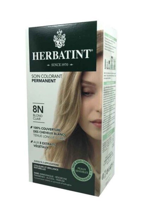 Herbatint - Herbatint Kalıcı Bitkisel Saç Bakım Boyası 8n Açık