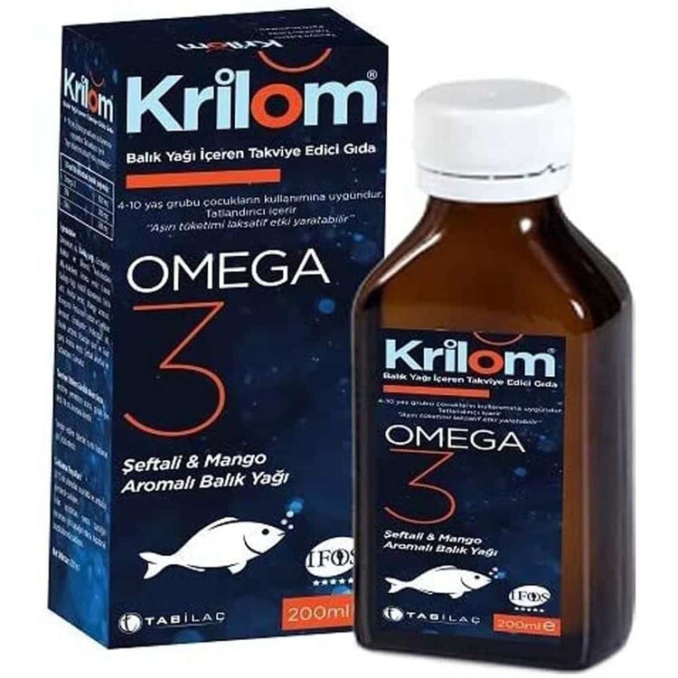 TAB İlaç - Krilom Omega 3 Balık Yağı Şurup 200 mL