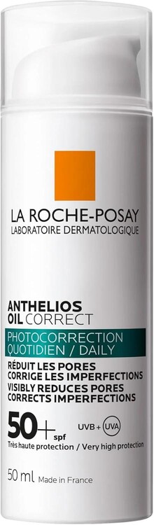 La Roche Posay - La Roche-Posay Anthelios Oil Correct Yüz Güneş Kremi – Yağlı ve Akneye Eğilimli Ciltler İçin SPF 50 (50 ml)