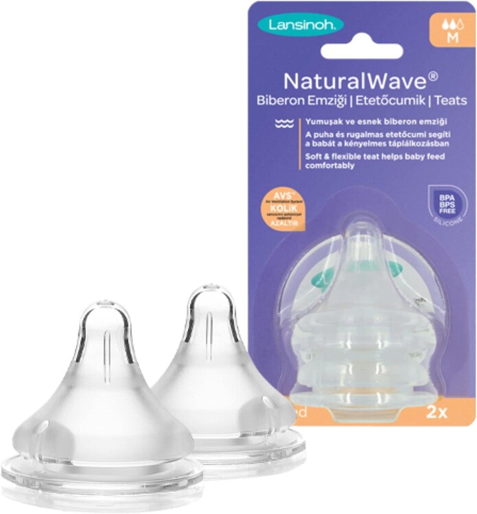 Lansinoh - Lansinoh Natural Wave Biberon Emziği - Orta Akış