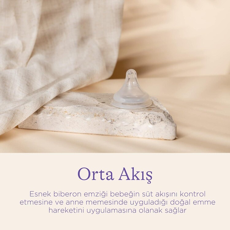 Lansinoh Natural Wave Biberon Emziği - Orta Akış