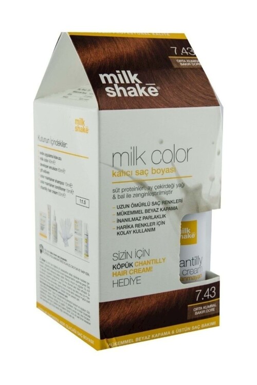 Milkshake - Milk_Shake Saç Boyası Bakır Dore 7,43 Ve Saç Köpüğ