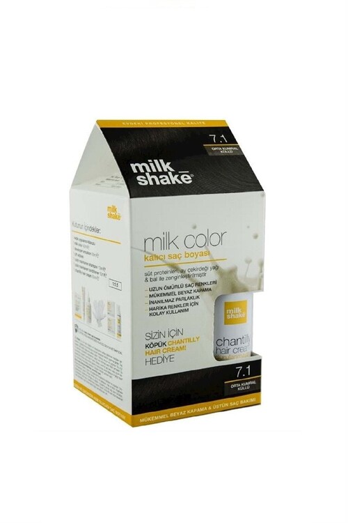 Milk_Shake Saç Boyası Orta Kumral Küllü-7,1 Köpük 