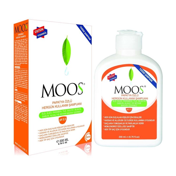 Moos - Moos Papatya Özlü Her Gün Kullanım Şampuanı 200ml