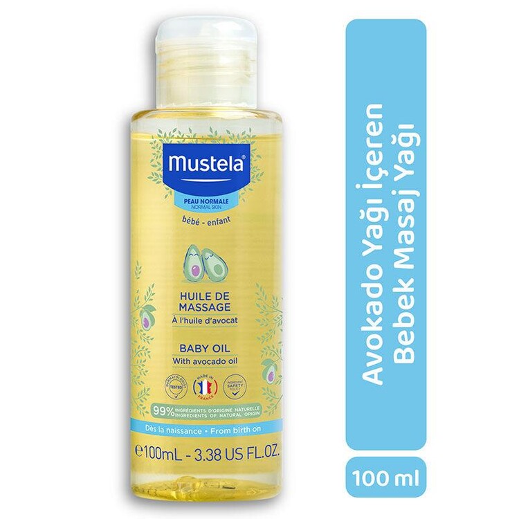 Mustela Avokado Yağı İçeren Bebek Masaj Yağı 100 ml