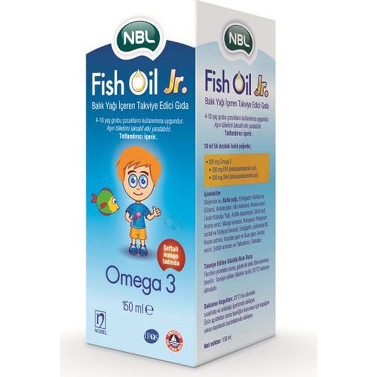 NBL - NBL Fish Oil Jr. Omega 3 Balık Yağı 150 ml