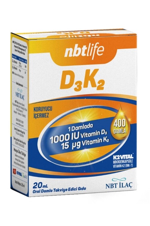 Nbt İlaç - Nbtlife Vitamin D3k2 20 ml Oral Damla