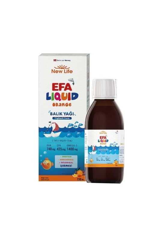 New Life - New Life EFA Liquid Orange Balık Yağı 150ml 