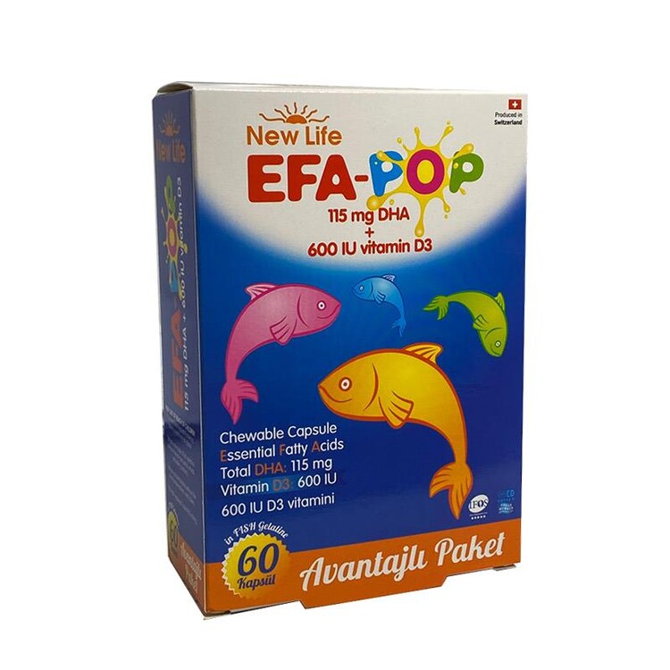New Life - New Life EFA Pop Balık Yağı Takviye Edici Gıda 60 