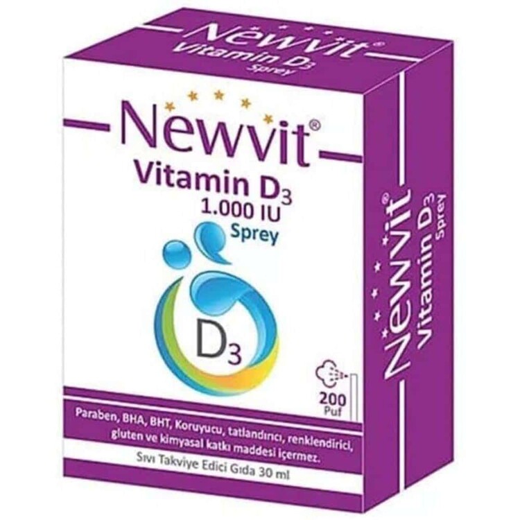 Newvit - Newvit Vitamin D3 1000 IU Sprey 30 ml