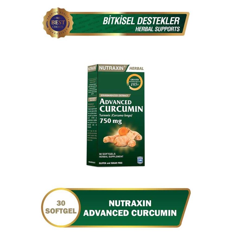 Nutraxin - Nutraxin Advanced Curcumin 750 mg Takviye Edici Gı