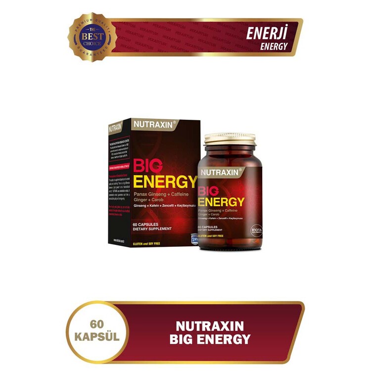 Nutraxin - Nutraxin Big Energy Takviye Edici Gıda 60 Tablet