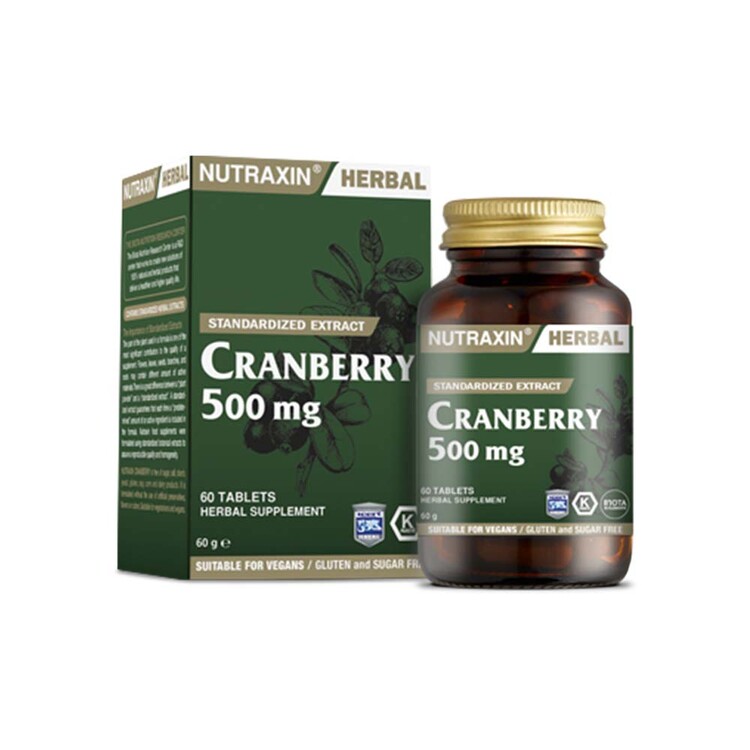 Nutraxin - Nutraxin Cranberry 500 mg Takviye Edici Gıda 60 Ta