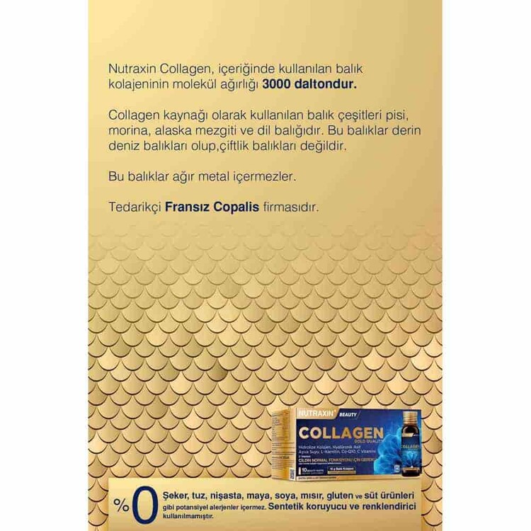 Nutraxin Gold Collagen 10x50 ml Kolajen İçeren Tak