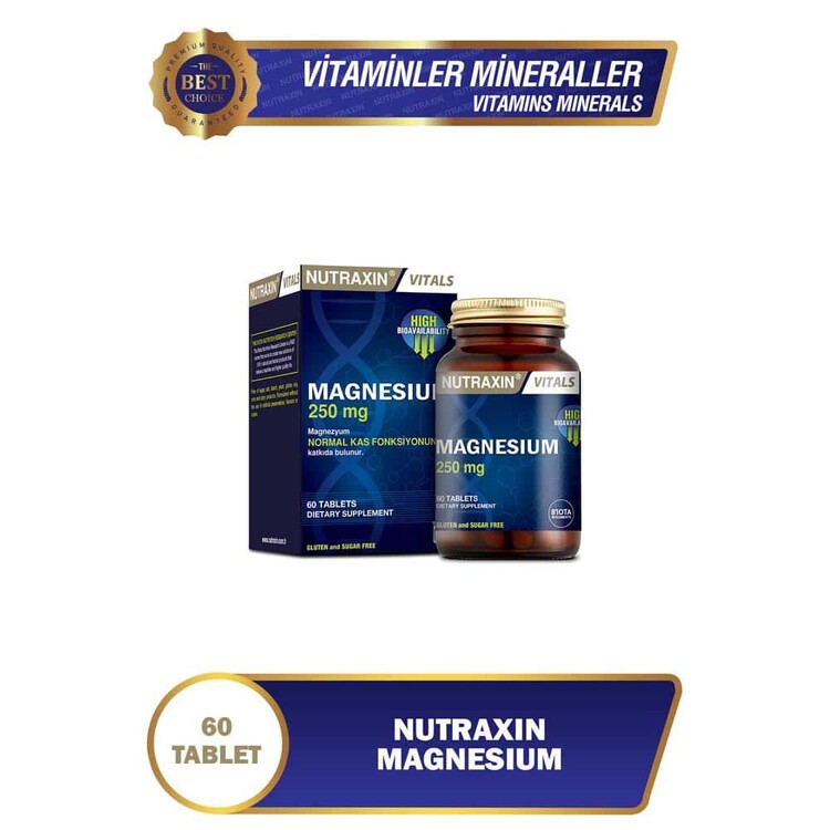 Nutraxin - Nutraxin Magnesium 250 mg 60 Tablet