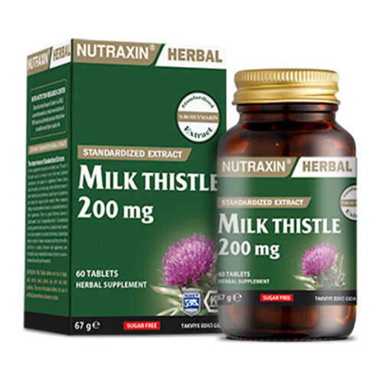 Nutraxin - Nutraxin Milk Thistle 200 Mg 60 Tablet