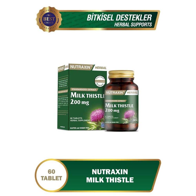Nutraxin Milk Thistle 200 Mg 60 Tablet