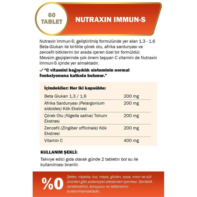 Nutraxin Plus Immun-S 60 Tablet