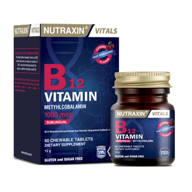 Nutraxin - Nutraxin Vitals B12 Vitamin 60 Tablet